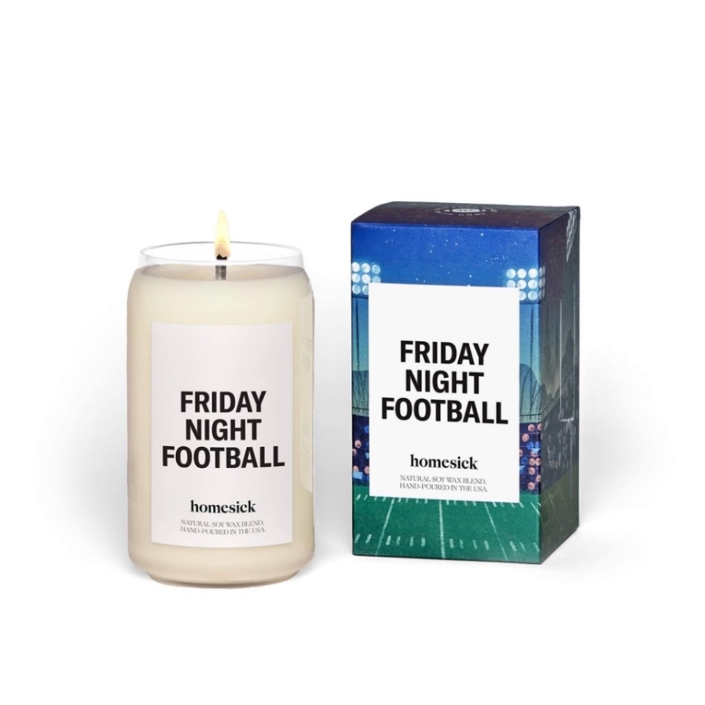 Homesick Friday Night Football Candle - White